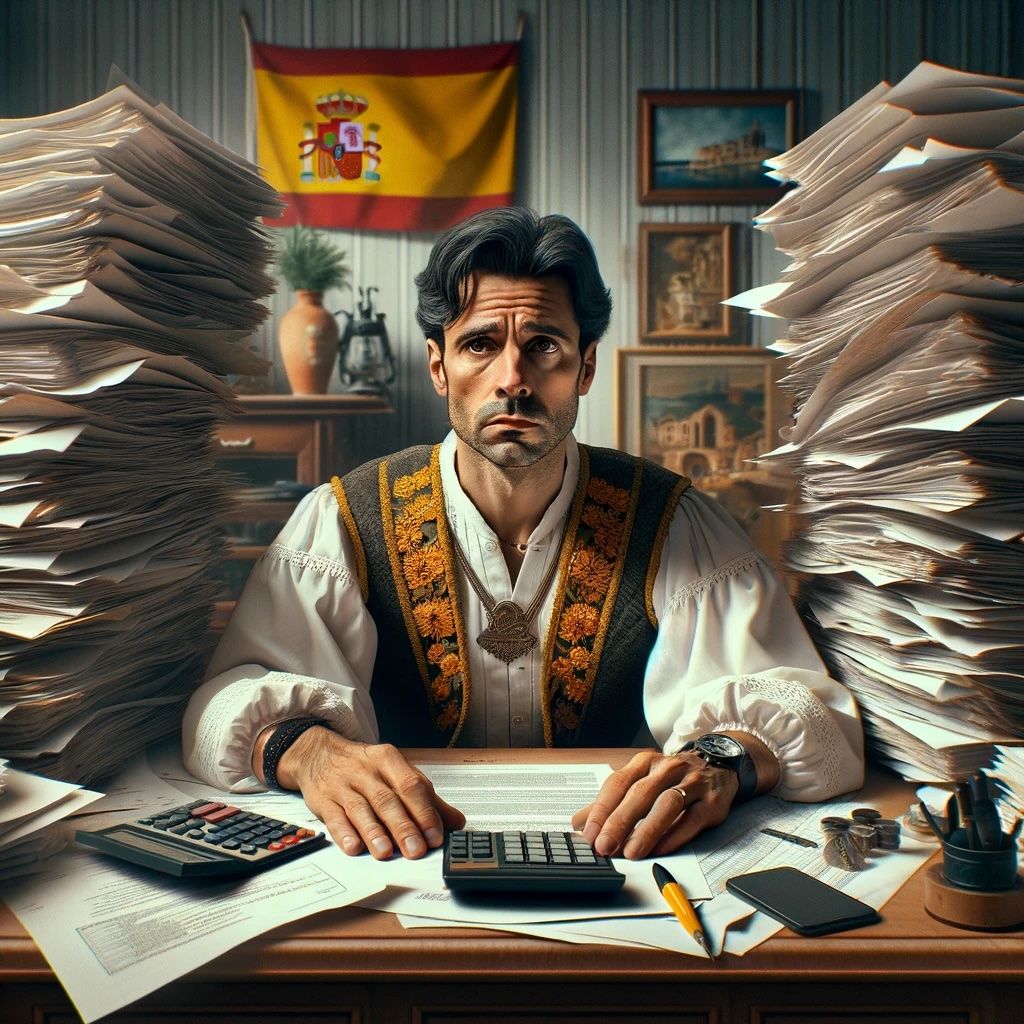 La cantidad de impuestos a pagar en españa es enorme